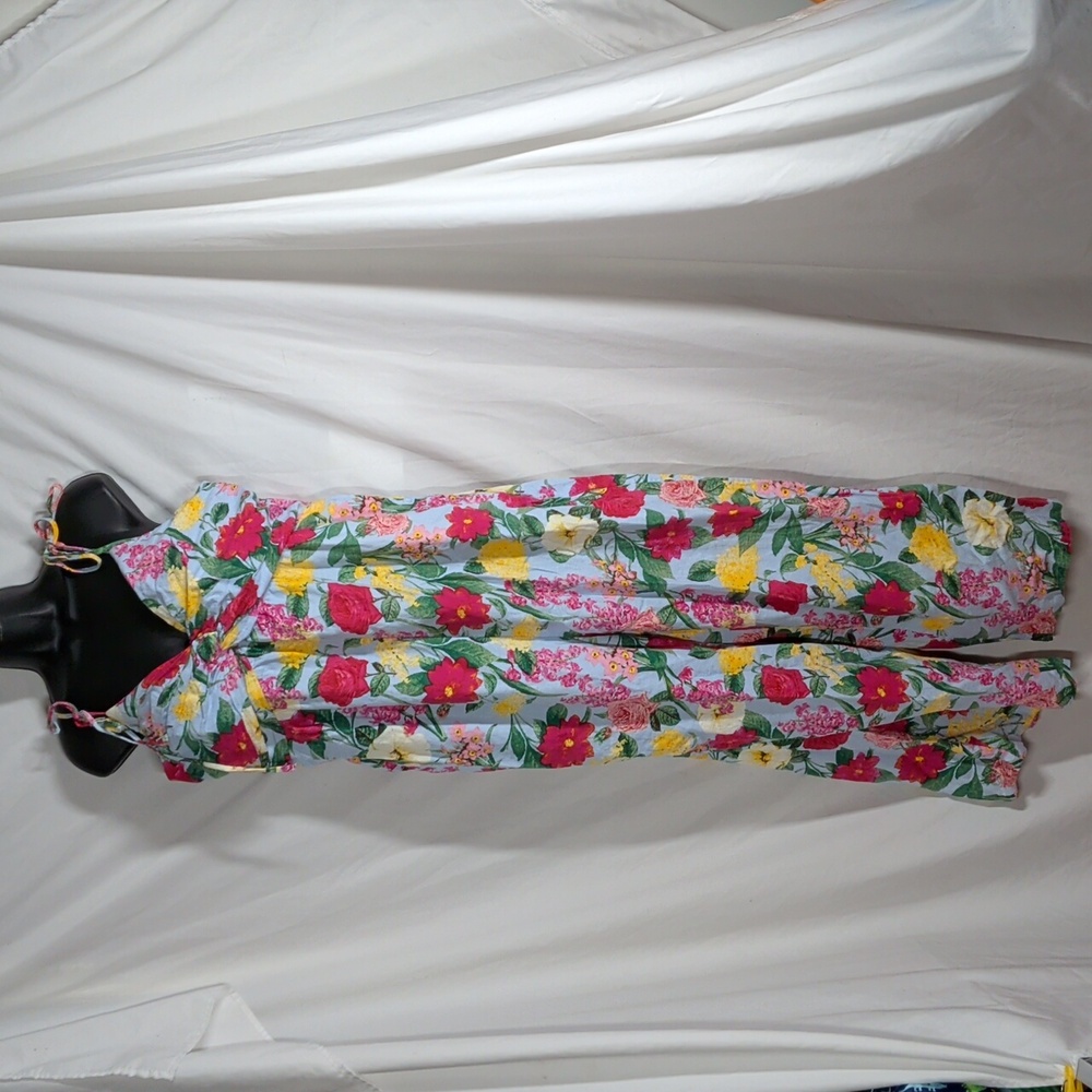 Old Navy Women Floral Jumpsuit with Pockets Size L